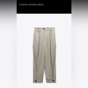 Zara PLEATED TAPERED PANTS